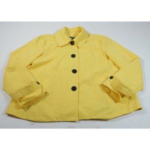 Chaps Women’s Button Coat Yellow Size XL